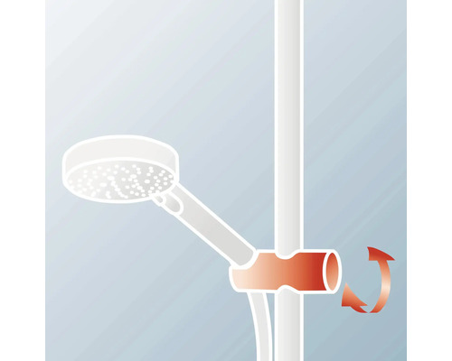 Douchestang met verstelbare houder en douchekop