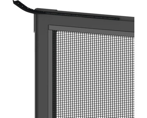 Detailopname van een insectenrolgordijn met borstelafdichting