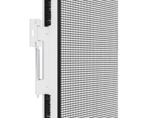 Detailaanzicht van een insectenwerende deur met frame en gaas