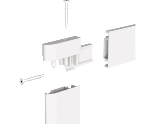 Verbindingsstuk voor plinten met bevestigingsmateriaal