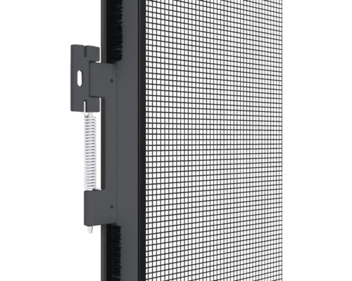 Detail van een insectenhor met frame en bevestiging