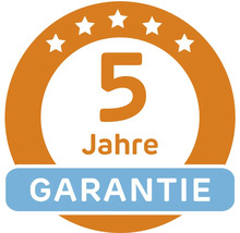 Symbool voor vijf jaar garantie