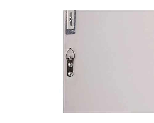 Achterkant van een spiegelophanging met haken