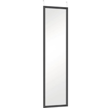 Rechthoekige spiegel met frame om aan de deur te hangen