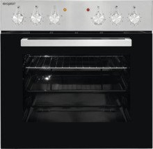 Exquisit oven met bedieningsknoppen en rooster