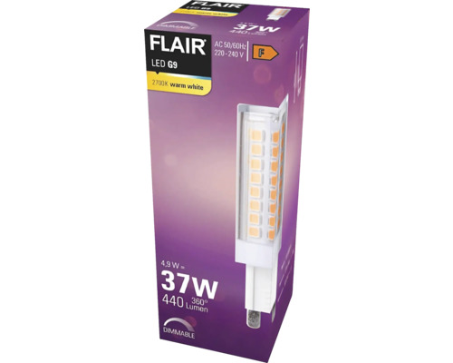 FLAIR LED G9 lamp in productverpakking