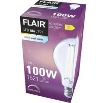 Verpakking van een dimbare Flair LED A67 / E27 lamp met 11 watt, 100 watt equivalent en 4000 kelvin koel wit