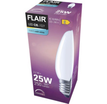 FLAIR LED lamp C35/E27, koud wit, dimbaar