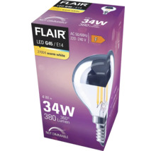 FLAIR LED kopspiegellamp E14/4W G45 warmwit zilver-helder