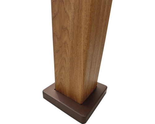 Detailweergave van vierkant hout met voet