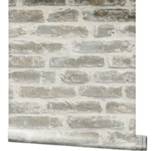 Behang met baksteenmotief