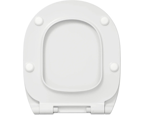 Witte toiletbril van bovenaf