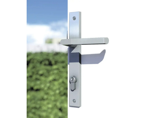 Metalen deurbeslag met sleutelcilinder