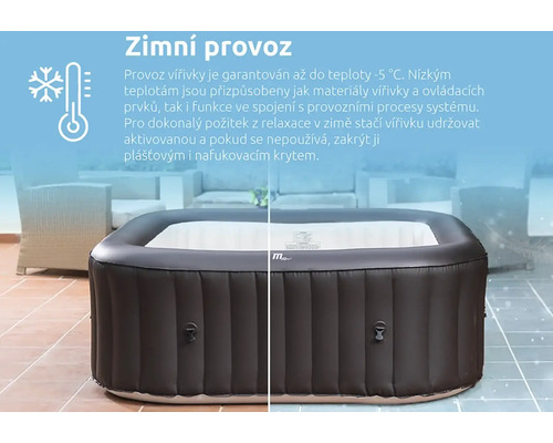 Opblaasbare whirlpool voor wintergebruik buitenshuis.