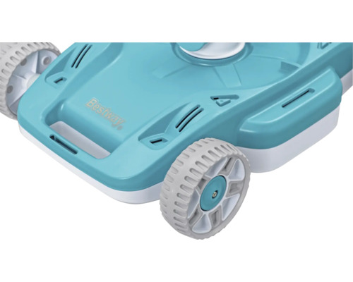Bestway logo op een zwembadreinigingsrobot