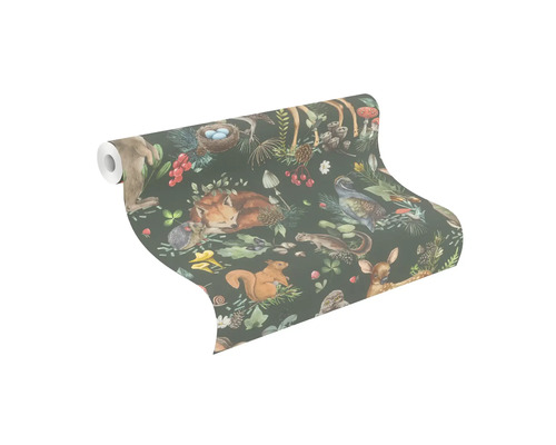 Rol behang met bostaferelen