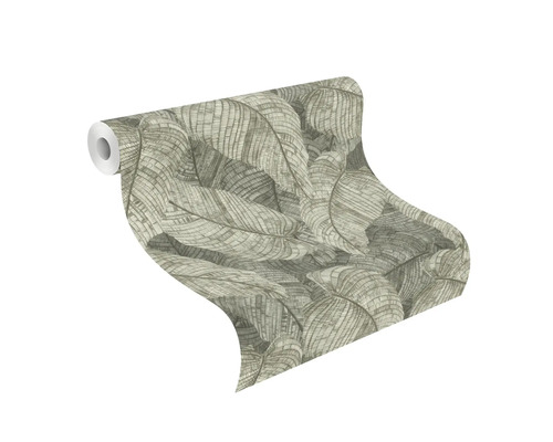 Rol behang met bladerpatroon