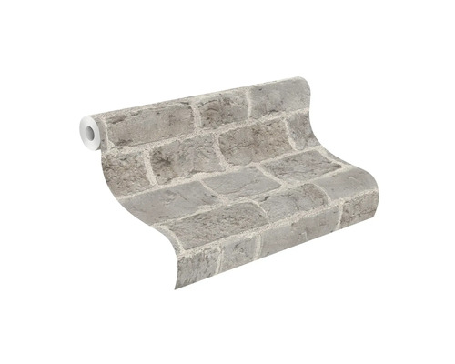 Behangrol met stenen muurmotief