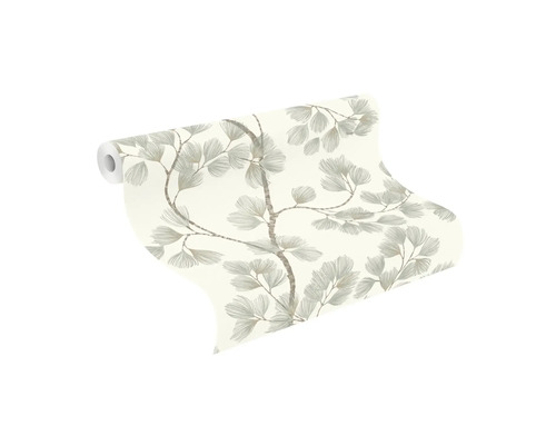 Rol behang met ginkgo biloba-bladmotief