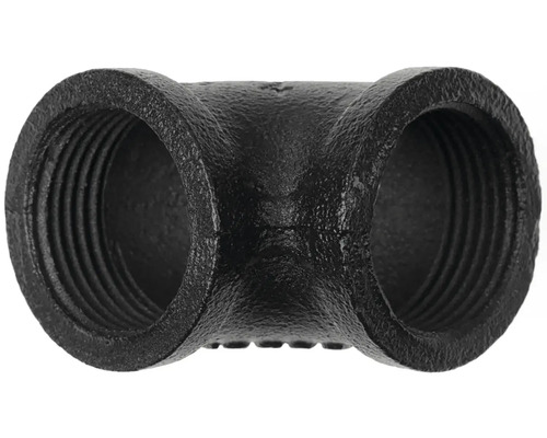 Zwarte tempergietstuk T-stuk met binnendraad voor buisverbindingen