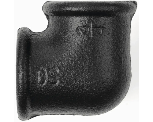 Zwarte gietijzeren fittingbocht voor buizen