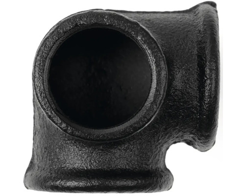 Zwart smeedijzeren fitting T-stuk