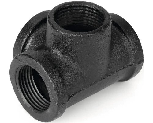 T-stuk van gietijzer met binnendraad