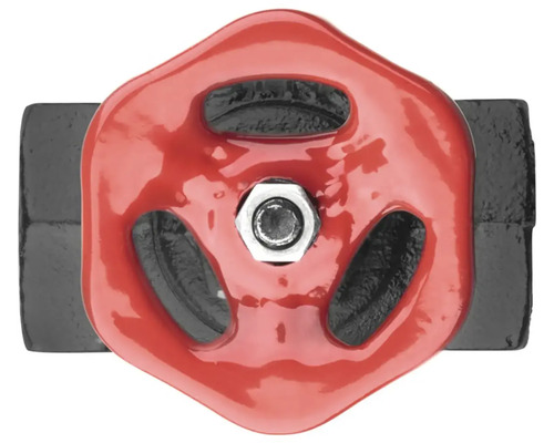 Afsluitklep met rood handwiel