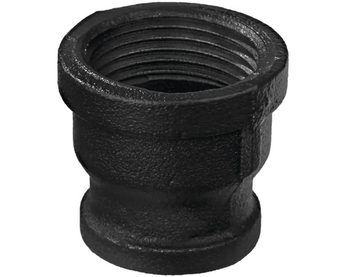 Verloopstuk van tempergietijzer met binnendraad