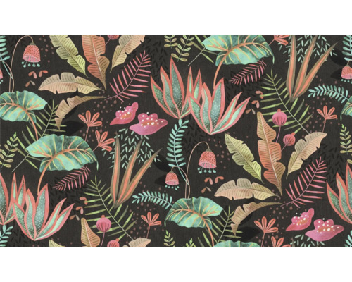 Donkere achtergrond met tropische bladeren en planten