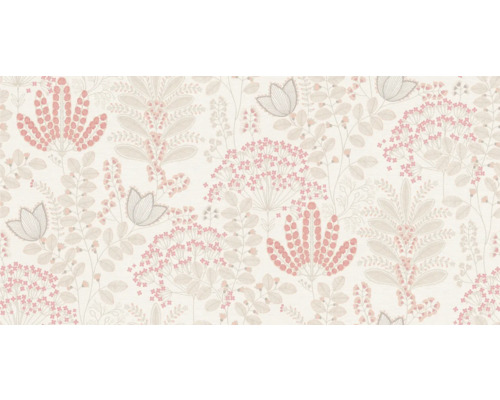 Behang met bloemmotief in natuurlijke tinten