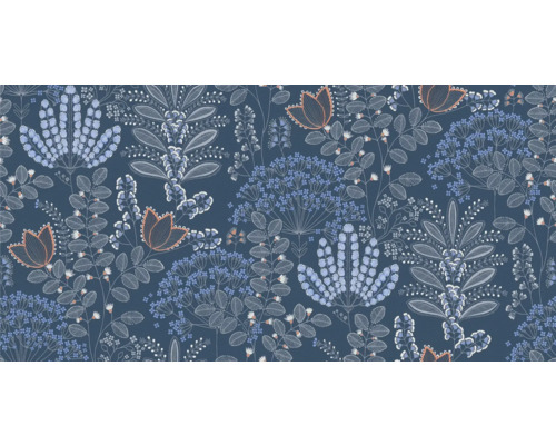 Behang met bloemmotief