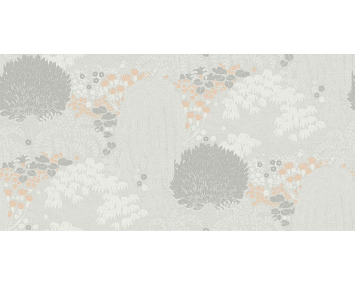 Behang met plantenmotief, inclusief struiken, bladeren en bloemen