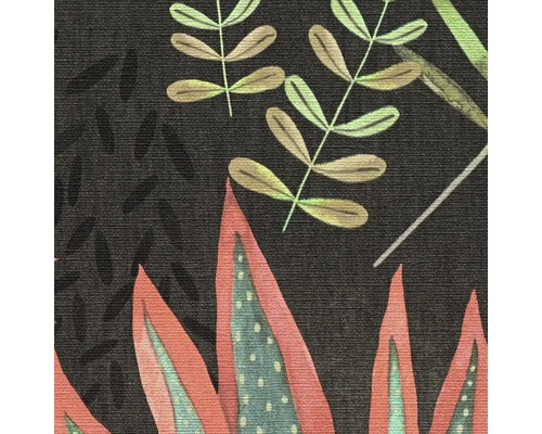 Close-up van een textielpatroon met bloemmotieven