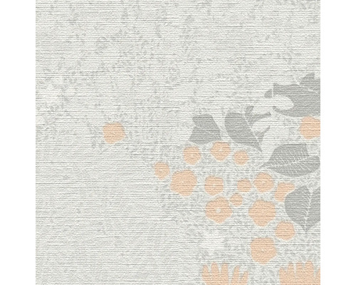 Behang met bloemmotief in bloem- en bladvorm