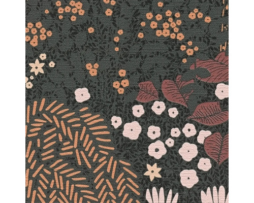 Detail van een tapijt met bloemmotief