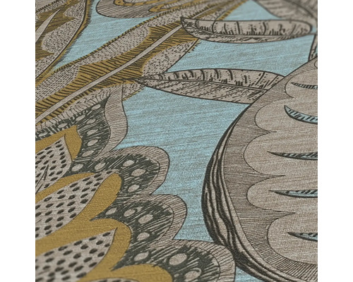 Close-up van een behang met bloemmotief