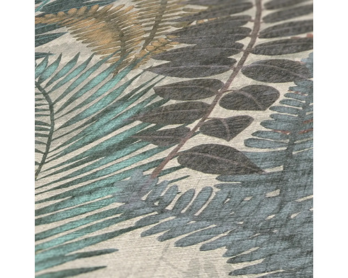 Close-up van een behang met plantmotieven