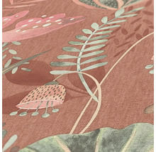 Close-up van een behang met plantenmotief