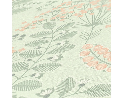 Close-up van een behang met plantmotief