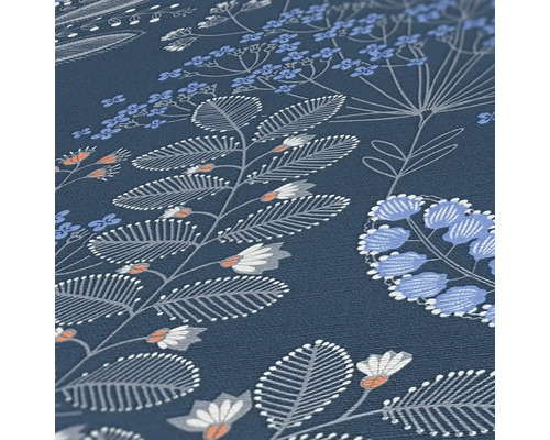 Detail van een behang met bloemmotief