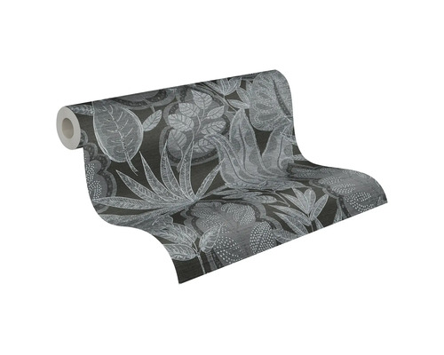 Rol behang met bladerdessin