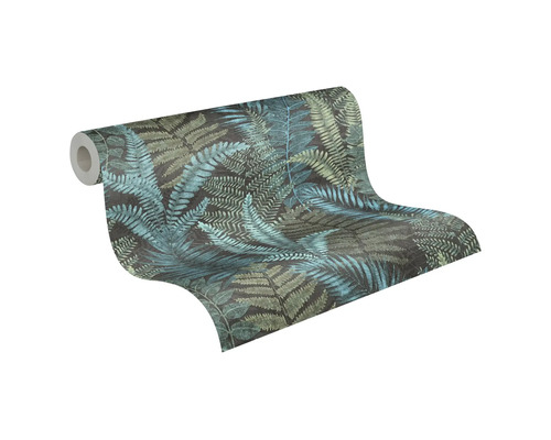 Rol behang met varenmotief