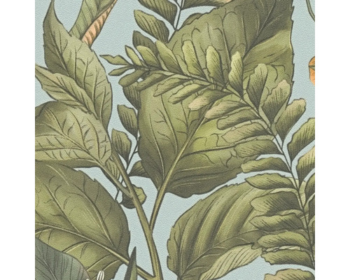 Behang met bladerpatroon