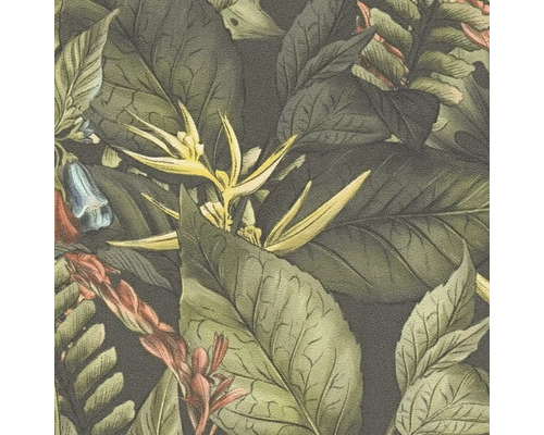 Behang met plantenmotief