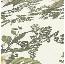 Detailopname van een behang met plantenpatroon