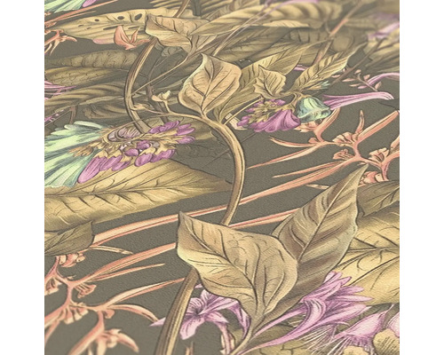 Close-up van een behang met bloemmotief