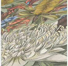 Detailopname van een behang met een bloemmotief