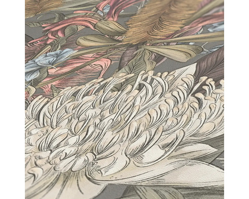 Close-up van een behang met bloemmotief