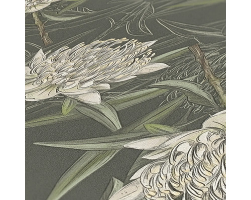 Close-up van een behang met bloemmotief